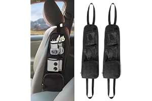 Nucalt 2 Pezzi Organizer Auto con 3 Porta Oggetti per Porta Oggetti per Auto Proteggi Sedile Bambini Posteriore Il Tessuto Oxford è Impermeabile e Facile da Pulire