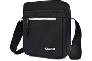 Vologle Mens Fashion Crossbody Bags Messenger Bag Women Shoulder Bag Satchel Briefcase Travel Bag Adjustable Shoulder Strap Soft Oxford with Night Reflective Strips