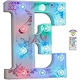Unicorn Light Up Letters, LED Letter Lights 18 Color Changing Diamond Alphabet Sign Unicorn Gifts for Girls Women Party Birthday Decorations Remote Night Light Christmas Valentine Wall Table Decor - E