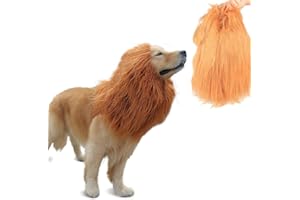 Ceeyoll Costume de Crinière de Lion pour Chien,Vêtements pour Animaux,Costume Chien Criniere de Lion Réglable Crinière pour Déguisement Chien pour Soirées Cosplay Expositions Canines, Carnavals.