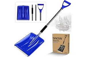 SHOWVIGOR Pelle a Neige, 108cm Pelle Deneigement, Conception Amovible de 4 Pièces, Réglable Portable et Légère, Grande Capacité, Idéale pour Le Jardin, la Conduite en Voiture (Bleu)