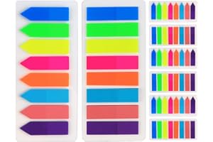 AGOER 1920 sztuk samoprzylepnych markerów do oznaczania stron, 2 wzory, 8 kolorów, 12 sztuk