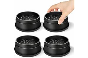 MixDora Bed Risers 1 Inch Round Stackable Furniture Risers Anti-Slip Chair Raisers for Sofas Couches Table Set of 4 Pack Black (1 Inch 4 Pack)