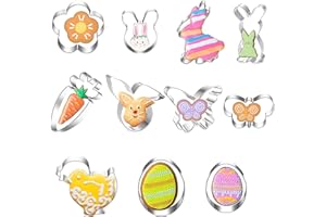 GUO-YING Oster Ausstecher Set, PläTzchen Ausstecher Ausstechformen Osterhasen Ausstecher Osterbackformen, PläTzchenbacken mit Kindern (11)