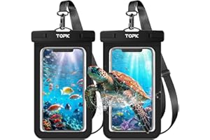 Wodoszczelne etui na telefon komórkowy, TOPK [2 Sztuki] Uniwersalny Pokrowiec na Telefon IPX8 Suchy worek z Troczkiem dla iPhone 13 13 Pro Max 12 11 XR XS 2022, Samsung S22 S22 + S21 do 7.0 cala