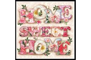 AOAOBIGS 5D Diamond Painting Kits for Adults Kids Full Drill Diamond Art On Canvas Kits DIY for Home Office 11.8''*11.8'' Without Frame (Home Sweet Home)