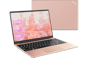 WOZIFAN Ordinateur Portable Win11 PC Portable 14" Intel N4020 Up to 2.8Ghz Intel 256 Go SSD Soutien Extension 1TB léger 1080 2.4G+5G WiFi Mini HDMI inclut Souris sans Fil&AZERTY film pour clavier - Oro