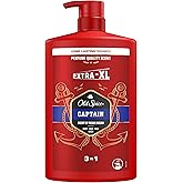 Old Spice Captain Shower Gel & Shampoo For Men 1000 ml, 3-in-1 Body-Hair-Face Wash, Long-lasting Fresh