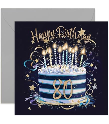 Stuff4 Biglietto di auguri 80° compleanno uomini e donne lui lei – 29220 giorni vecchio – Divertente biglietto di auguri adulti ottantesimo ottantesimo compleanno mamma papà nonna nonno 145mm