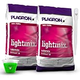 Plagron Lightmix 100L (2x50L) + Pipette & Messbecher – vorgedüngtes Substrat für kräftiges Wachstum