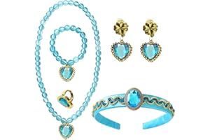 LDBKLGHJ Collier et Boucles d'oreilles Princesse - 3 pièces, Ensemble d'accessoires de princesse arabe, Bandeau, Collier épais doré, Boucles d'oreilles, Idéal pour les filles, Costume de rôle pour Ha