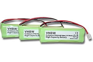 vhbw 3X NI-MH Akku 500mAh (2.4V) kompatibel mit Festnetz Telefon Swissvoice DP500, DP550, Eco Plus, DP550 BT ersetzt VT50AAAALH2BMJZ, GP1010, GPHC05RN01