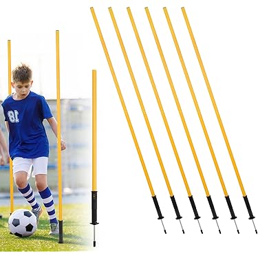 MUELODSIC 6-tlg. Trainingsstangen-Schnallen Set - Für Fußball & Basketball Training