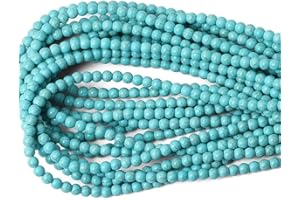 Asingeloo Howlite Turquoise perles rondes en vrac pierre précieuse 15 pouces 8mm cristal énergie pierre pouvoir de guérison pour la fabrication de bijoux