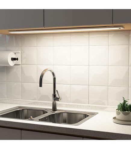 Rinfency LED Unterbauleuchte Mit Fernbedienung – 230V Schrankbeleuchtung, Kabellos Montierbar, 3 Farbtemperaturen
