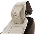 Frido Ultimate Car Neck Rest Pillow, Ultrasoft Car Pillow for Comfortable Car Rides, Superior Neck Support Cushion, Relieves Neck Pain, Hi-Per Foam Head Rest Pillow with Washable Velvet Cover, Beige