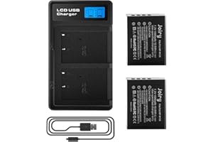 JOIRY 2 X NP-W126 Batería de Repuesto y LCD Cargador Dual Compatible con Fuji X100F X-A1 X-A2 X-A3 X-A5 X-A10 X-E2 X-E2S X-Pro1 X-Pro2 X-T1 X-T2 X-T3 X-T10 X-T20 X-T100 X-H1 FinePix HS33EXR HS50EXR