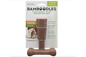 Bamboodles T-Bone Dog Chew Toy – Medium | Chicken Flavour | Long Lasting Chew for Medium Dogs | Durable and Safe Dog Chew for Daily Fun