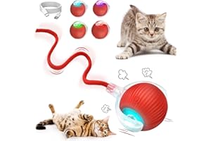 DAOUZL Palla Interattiva per Gatti, Palla Elettrica per Gatti, Auto-Attiva, 3 Modalità di Lavoro, Gioco Interattivo Gatto, Rotolamento Automatico Intelligenza Palla per Gatti e Cani