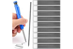 TXXATX 54 Pcs Pencil Refills 2.8mm Pencil Lead Solid Carpenter Refills Black Deep Hole Marker for Architect Construction Building Joiners Replacement Woodworking Marking Scribe Tools Drawing