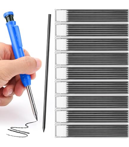 24 Ersatzminen Für Zimmermannsbleistift – 2,8 Mm Durchmesser, 12 Cm Lang – Weiße Nachfüllungen Für Tischler & Architekten