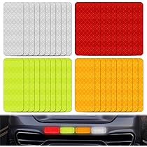 6 Adesivi Riflettenti Autoadesivi - Bianco Per Auto E Bici, Visibilità Notturna - Foto 8