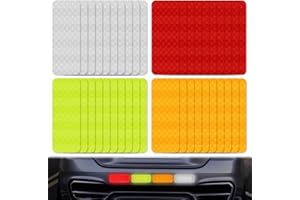 FADWONS Pack de 40 Autocollants Réfléchissants de Sécurité, Bande Reflechissante Autocollante Stickers Visibles de Nuit, Adhésifs Imperméables pour Véhicules, Scooters, Vélos, Casques, 3x8 cm, Multicolore