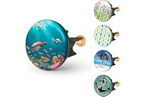 ‎ARTENEUR Arteneur Waschbeckenstöpsel 40mm Meeres Schildkröten – Edelstahl Excenterstopfen mit extra Schwerer Messingschraube für stabilen Halt | Universeller Abflussstopfen für Waschbecken