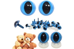 celloexpress 15mm Blue Cats Eyes with Plastic Backs - Safety Eyes for Soft Toy Teddy Bear Animal Making (Pack of 1 Pair)