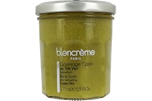BLANCREME Blancrème Gommage Corps Peau Sensible au thé vert Matcha 175ml - Body Scrub 96% naturel Made in France - Exfoliant et Détoxifiant Corps Femme & Homme au Thé Vert Matcha à l’huile de Coco