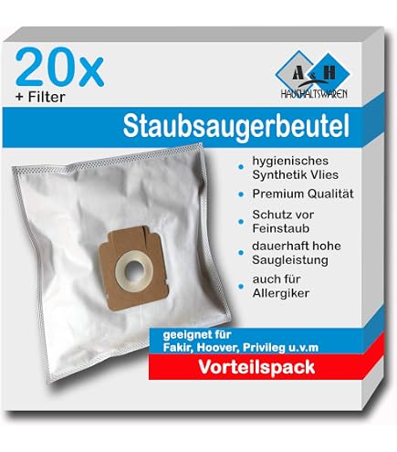 Lot De 4 Sacs Pour Aspirateur Hoover H71 FREESPACE EVO - Référence 35601069, Remplacement Original - 2