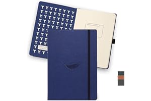 DINGBATS* NOTEBOOKS Dingbats - Carnet De Notes Extra-large À Pois Pour La Faune, Baleine Bleue, A4 - Carnet À Couverture Rigide Papier Crème 100 G/m² Résistant À L'encre