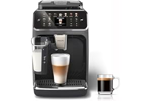 Philips w Pełni Automatyczny Ekspres do Kawy z Serii 5500-20 Kaw Gorących i Mrożonych, Szybki w Czyszczeniu System Mleczny LatteGo, Technologia SilentBrew, QuickStart, Szary (EP5544/50)