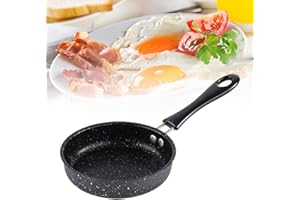 Doukesh 12CM Poele Oeuf Au Plat Petite Poêle Induction Mini Anti-Adhésive Avec Poignée Mini Poêle à Oeuf pour Camping et Cuisson