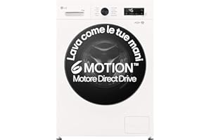 LG W4NX1095NWB Lavasciuga 9/5kg Serie X1, Lavatrice e Asciugatrice Insieme Classe A/E, 1400 Giri, Wi-Fi, Top Rimovibile, Vapore Allergy Care, Tecnologia 6 Motion Direct Drive, Bianca
