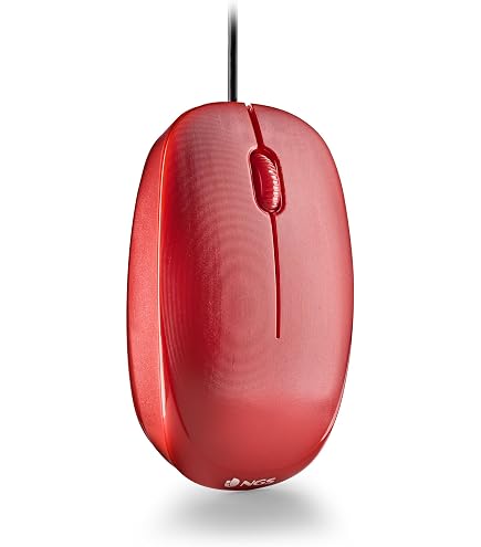 NGS FLAME BLUE - Mouse Ottico 1000dpi con Cavo USB, Mouse per Computer o Laptop con 3 Pulsanti, Ambidestro, Blu