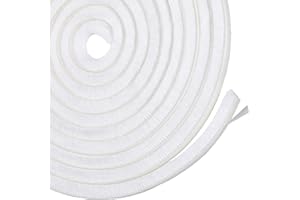 UPSEN Draft Excluder for Doors, Draught Excluder for Windows, 9 mm(W) x 5mm(T) x 5 Meters(L) Self-Adhesive Brush Seal Strip Air Stopper for Door, Window, White