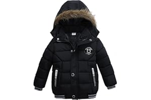 Odziezet Blouson Manteau Fourrure Chaud Enfant Garçon Bébé Ski Vêtement Doudoune à Capuche Veste à Manches Longues Chaud 1-5 Ans