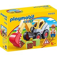 PLAYMOBIL 70125 1.2.3 Schaufelbagger, ab 18 Monaten, bunt, one Size