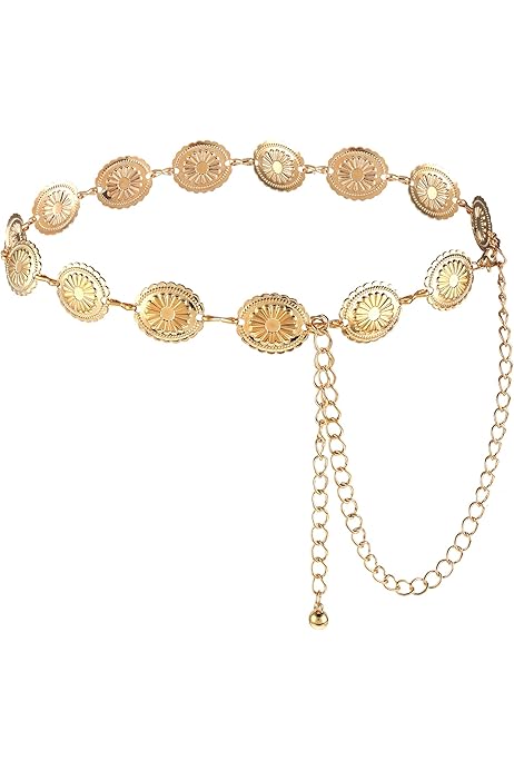 Festival Essentials Women's Layered Waist Chain Sun Pendant