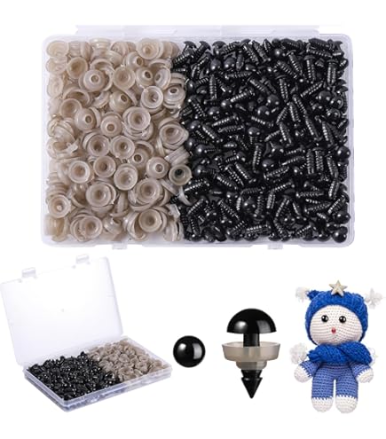 Occhi Di Sicurezza Per Amigurumi - 180 Pezzi, 12-30mm, 6 Colori, Con Rondelle, Per Bambole E Peluche - Foto 4