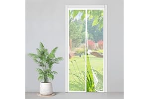 SJLDWTMT Zanzariera Magnetica 120x245cm, Zanzariera Porta Finestra Tenda Bianco, Tenda Magnetica Si Impedisce agli Insetti, Facile da Installare, Chiusura Automatica per Balcone, Soggiorno, Cantine, Terrazze