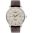 Zeppelin 8442 Atlantic Series Quartz GMT Date Men's Watch with Leather Strap