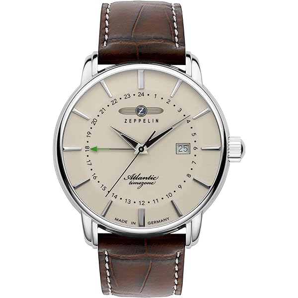 Zeppelin Leather Lz 129 Hindenburg Analog Beige Dial Color