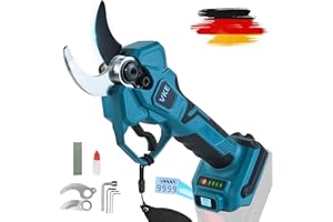 VKE Akku Astschere Max 40mm Schneiddurchmesser mit LED, 600W ProfessionelleSchnurlose Elektrische Gartenschere Anzeige Kompatibel mit 18V Akku Akku Gartenschere(Batterie nicht Enthalten)