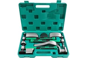 ESTABETER 9 TLG. Karosserie Ausbeul Satz, Ausbeulhämmer Blechhammer Treibhammer Ausbeulwerkzeug Karosserie Werkzeug Set für Karosserie und Dellen