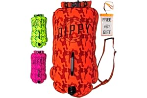 DIPPY DIVAS AND DUDES DIPPY Tow Floats for Open Water Swimming | 28L Swim Buoy Open Water Swimming Float | Waterproof Swimming Buoy | Tow Float Dry Bag | Wild Swimming Float | Wild Swimming Accessories Triathlete, Swimmer