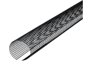INEFA Griglia per protezione grondaia, protezione foglie plastica 100-125mm, 3m, nero Rete foglie, accessori per grondaie, Made in Germany