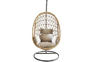 MILANI HOME MilaniHome.it - dondolo in fibra naturale di design per esterno giardino Struttura Ø 95 x 195h seduta 93 x 72 x 120