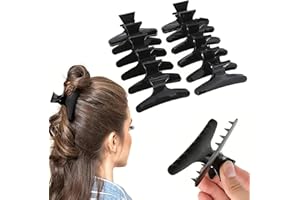 YUYTE mollettoni capelli donna,12 pezzi mollettoni capelli,Black Butterfly Holding Hair Clip Sezione Di Capelli Artiglio Morsetti Strumento Di Parrucchiere